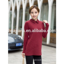 fashion lace collar women's cashmere sweater